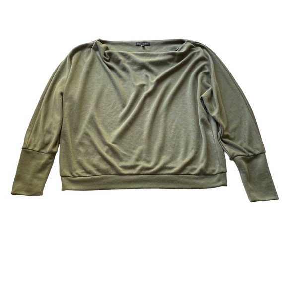 Banana Republic Dolman Long sleeve Knit Top Green Size XL Boat Neck NWT casual - Picture 7 of 9